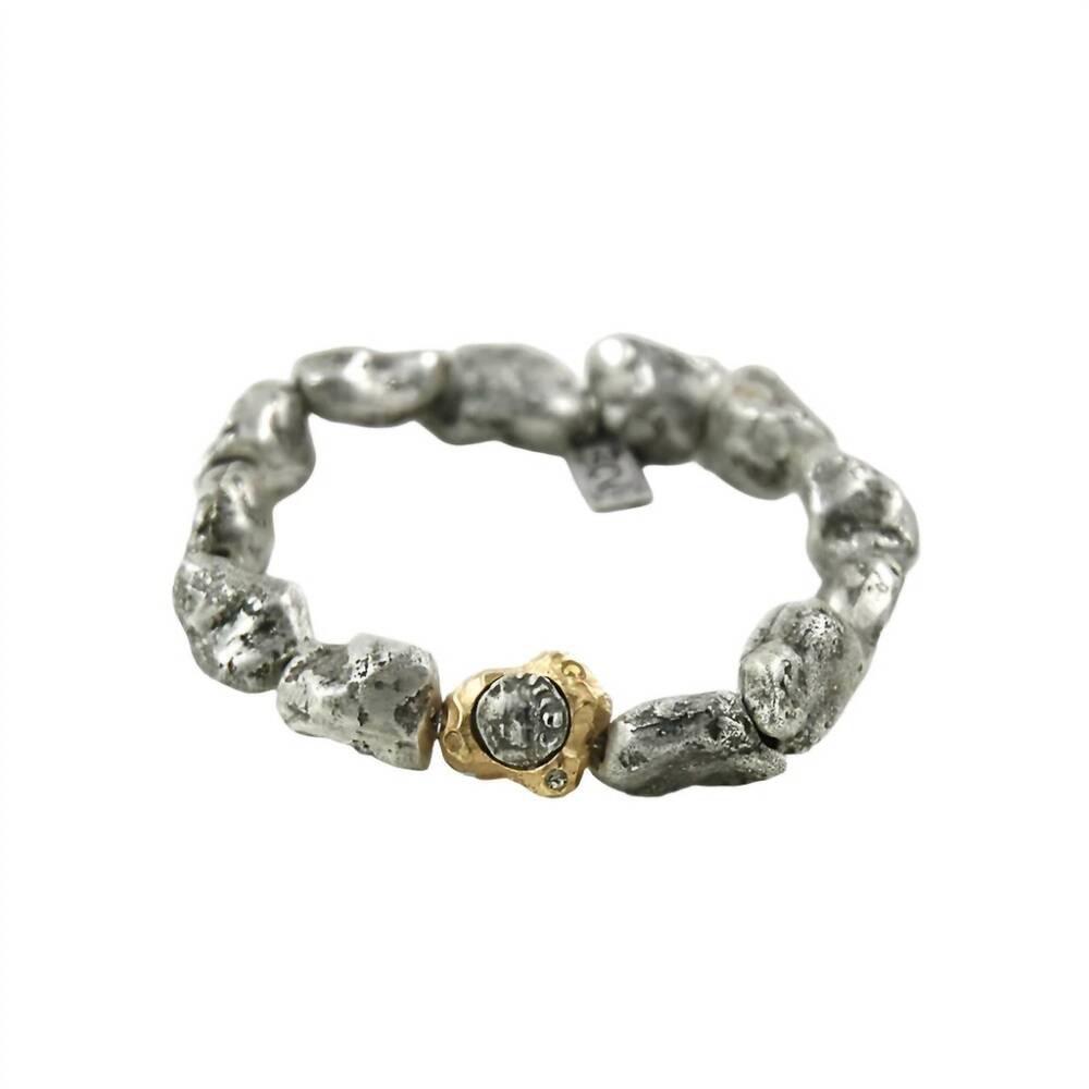 NEW TAT2 DESIGNS women's capri nugget bracelet in silver